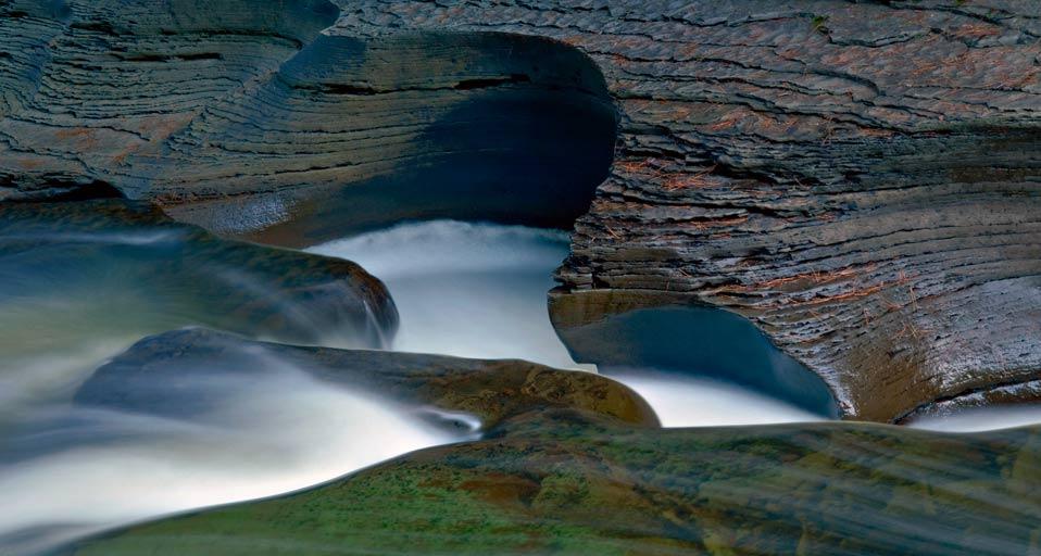 creek flowing through rocks in the porcupine mountains,Qntonagon country, michigan,usa